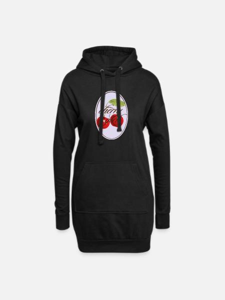 Cherry Girl Vintagelook - Hoodie-Kleid - Schwarz
