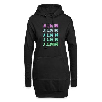Alwin als Alwin - Hoodie-Kleid - Schwarz - Vorne