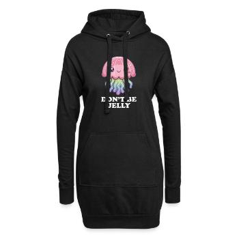 Entzückende Qualle Lustiges Zitat Niedlicher Tierliebhaber - Hoodie-Kleid - Schwarz - Vorne