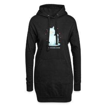 No Problama – Lustiges Lama Design - Hoodie-Kleid - Schwarz - Vorne