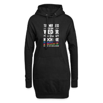 Weder Geduld noch Buntstifte – Sarkasmus - Hoodie-Kleid - Schwarz - Vorne