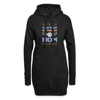 Rottweiler Mama Zertifiziert - Hoodie-Kleid - Schwarz - Vorne