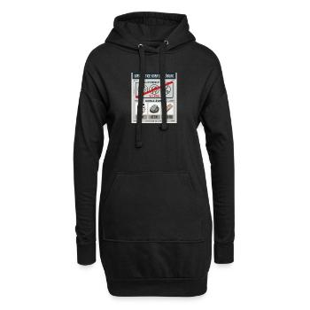 Kopf Stein Pflaster Konfliktlösung - Hoodie-Kleid - Schwarz - Vorne