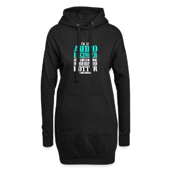 AUDIO ENGINEER - Hoodie-Kleid - Schwarz - Vorne