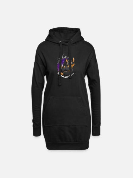 Kelpie Galaxy - Black Fire - Hoodie-Kleid - Schwarz