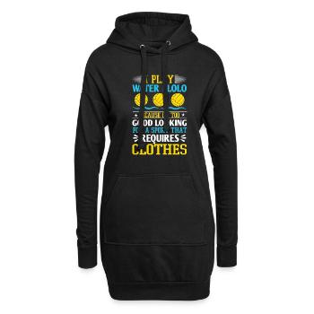 Funny Water Polo Saying Waterfootball Water Polo - Hoodie-Kleid - Schwarz - Vorne