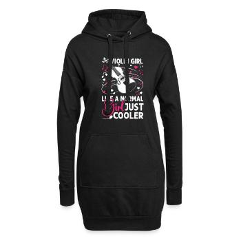 Violin Girl Funny Violinist String Instrument - Hoodie-Kleid - Schwarz - Vorne