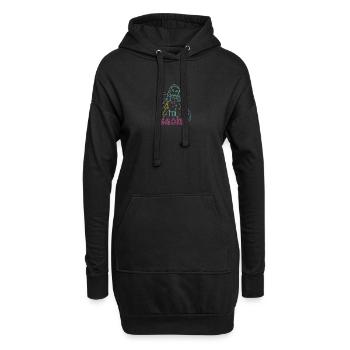 Jésus Sainte Fumées Chrétienne - Sweat-shirt à capuche long Femme - noir - Devant