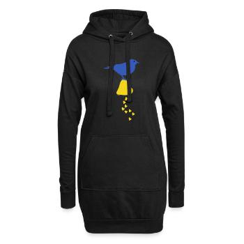 Ukraine paix kiev se tient avec ukraine mariupol - Sweat-shirt à capuche long Femme - noir - Devant