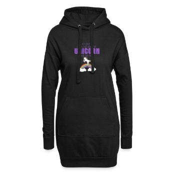 Einhorn: Me? Crazy? I Should Get Down This Unicorn - Hoodie-Kleid - Schwarz - Vorne
