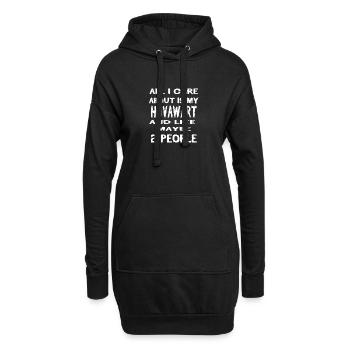 Dog i care about is my HOVAWART - Hoodie-Kleid - Schwarz - Vorne