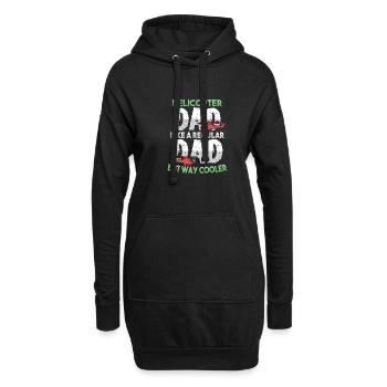 Hubschrauberpilot Luftfahrt Helicopter Dad - Hoodie-Kleid - Schwarz - Vorne