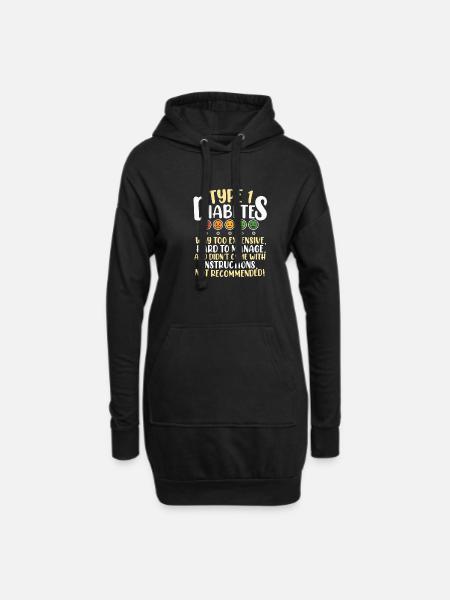 Typ 1 Diabetes Lustige Diabetes Diabetes Geschenk - Luvklänning - svart