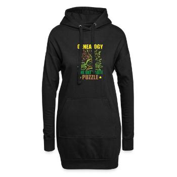 Arbre généalogique Historien de la famille Généalogie Généalogie - Sweat-shirt à capuche long Femme - noir - Devant