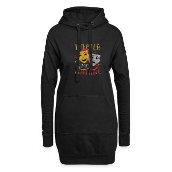 Professeur de théâtre Professeur d’art dramatique - Sweat-shirt à capuche long Femme - noir - Devant