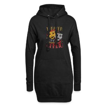 Professeur de théâtre Professeur d’art dramatique - Sweat-shirt à capuche long Femme - noir - Devant