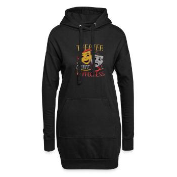 Professeur de théâtre Professeur d’art dramatique - Sweat-shirt à capuche long Femme - noir - Devant