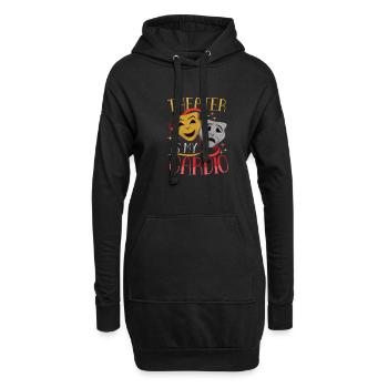 Professeur de théâtre Professeur d’art dramatique - Sweat-shirt à capuche long Femme - noir - Devant