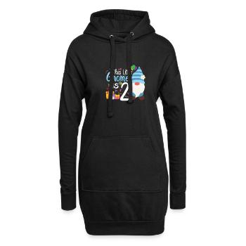 This Little Gnome Is 2 Birthday Boy - Hoodie-Kleid - Schwarz - Vorne