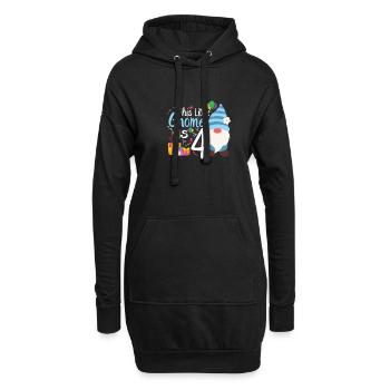 This Little Gnome Is 4 Birthday Boy - Hoodie-Kleid - Schwarz - Vorne