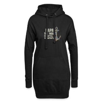 Boating Dad Boat Captain Pontoon Sailor Cruising - Hoodie-Kleid - Schwarz - Vorne