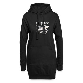 Pilote Aviation Avion Ligne Futurs Pilotes - Sweat-shirt à capuche long Femme - noir - Devant