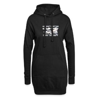 Aircraft Spotting Airplane Aircraft Spotter - Hoodie-Kleid - Schwarz - Vorne