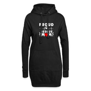 DOG RESCUE ANIMAL RIGHTS RESCUE DOG ADOPTION - Hoodie-Kleid - Schwarz - Vorne