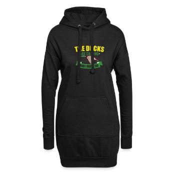 Entenjagd Entenjäger Vogeljagd - Hoodie-Kleid - Schwarz - Vorne
