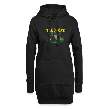 Entenjagd Entenjäger Vogeljagd - Hoodie-Kleid - Schwarz - Vorne