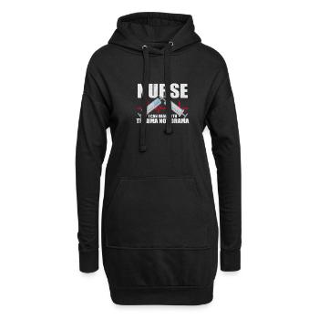 Infirmière Infirmière Infirmière Clinique Paramédicale - Sweat-shirt à capuche long Femme - noir - Devant