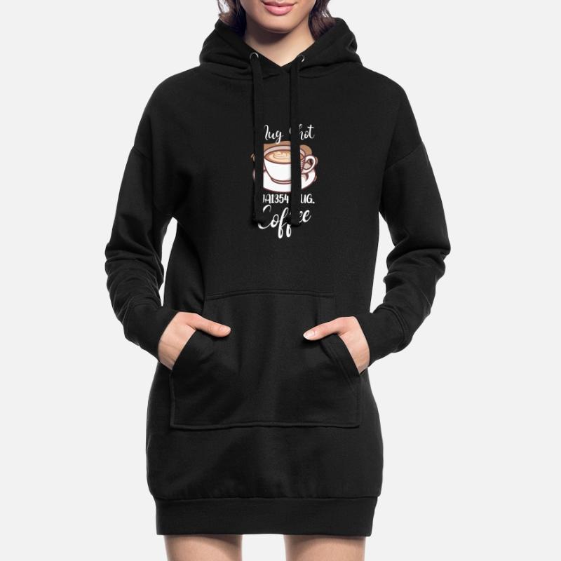 Coffee Lover Caffeine Molecule Java Latte Espresso Hoodie-Kleid