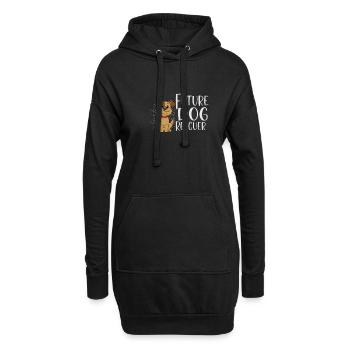 SAUVETAGE DE CHIEN DROITS DES ANIMAUX SAUVETAGE ADOPTION DE CHIENS DE SAUVETAGE - Sweat-shirt à capuche long Femme - noir - Devant