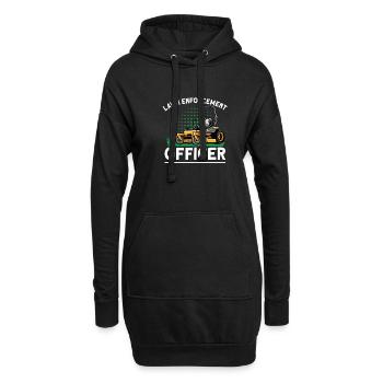 Garden Plants Gardener Lawn Mowing Leaf Blowers - Hoodie Dress - black - Front