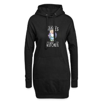 Cuisine Cuisinier Chef Gnomes Gnome Lover Drôle Gnome Gnome - Sweat-shirt à capuche long Femme - noir - Devant