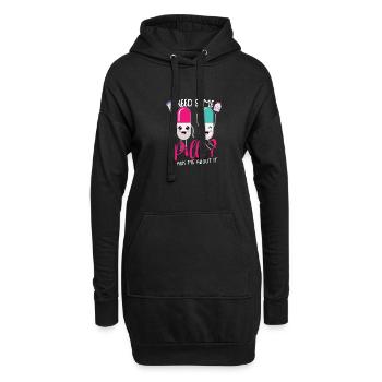 Drôle de pharmacien-pharmacie-technicien-pharmacie - Sweat-shirt à capuche long Femme - noir - Devant