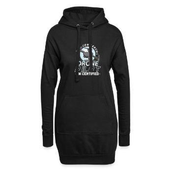 Drohne Pilot Opa Geschenkidee Alter Mann Mit - Hoodie-Kleid - Schwarz - Vorne