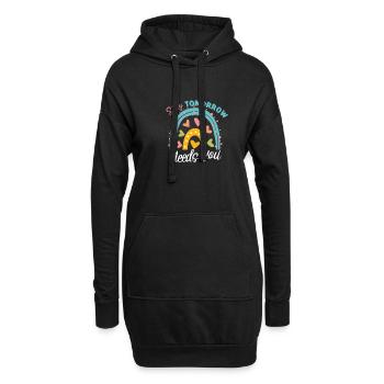 Sensibilisation à la santé mentale Dépression Suicide Prévenir - Sweat-shirt à capuche long Femme - noir - Devant