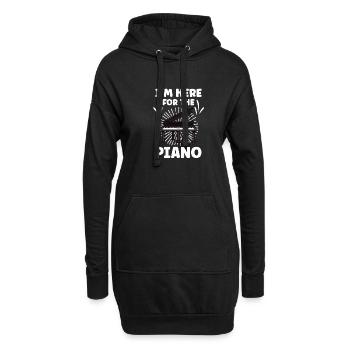 Pianiste Drôle de piano Clavier - Sweat-shirt à capuche long Femme - noir - Devant