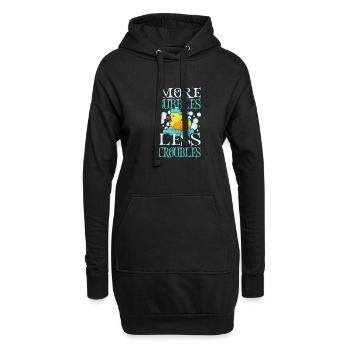 Production de savon Bulles de savon - Sweat-shirt à capuche long Femme - noir - Devant