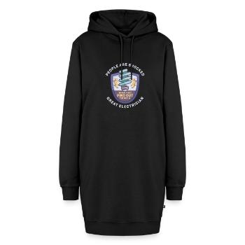 Electrician Electrical Engineer Lineman Electrical - Hoodie Dress - black - Front