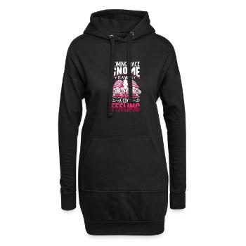 Gnomes de jardin Gnome Amant Drôle de Gnome Jardinage - Sweat-shirt à capuche long Femme - noir - Devant