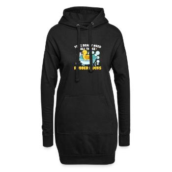 Rubber Duck Ducks Bird Hunt Duck lover Gift Idea - Hoodie-Kleid - Schwarz - Vorne