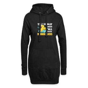 Rubber Duck Ducks Bird Hunt Duck lover Gift Idea - Hoodie-Kleid - Schwarz - Vorne