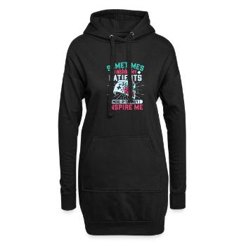 Krankenschwester Krankenpflege Klinik Sanitäter - Hoodie-Kleid - Schwarz - Vorne
