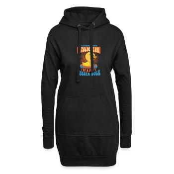 Gummiente Gummienten Entenliebhaber Badezimmer - Hoodie-Kleid - Schwarz - Vorne
