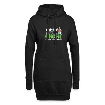 Gnomes de jardin Gnome Amant Drôle de Gnome Jardinage - Sweat-shirt à capuche long Femme - noir - Devant
