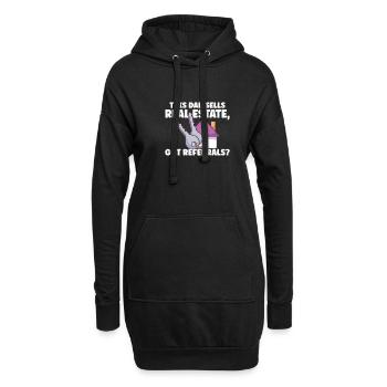 Agent immobilier Agent immobilier Clôture de maison Investisseur - Sweat-shirt à capuche long Femme - noir - Devant