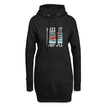 Garnelen Meeresfrüchte Lieblingsessen - Hoodie-Kleid - Schwarz - Vorne