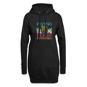 Kristallheilung Krytale Kristalle Und Steine - Hoodie-Kleid - Schwarz - Vorne